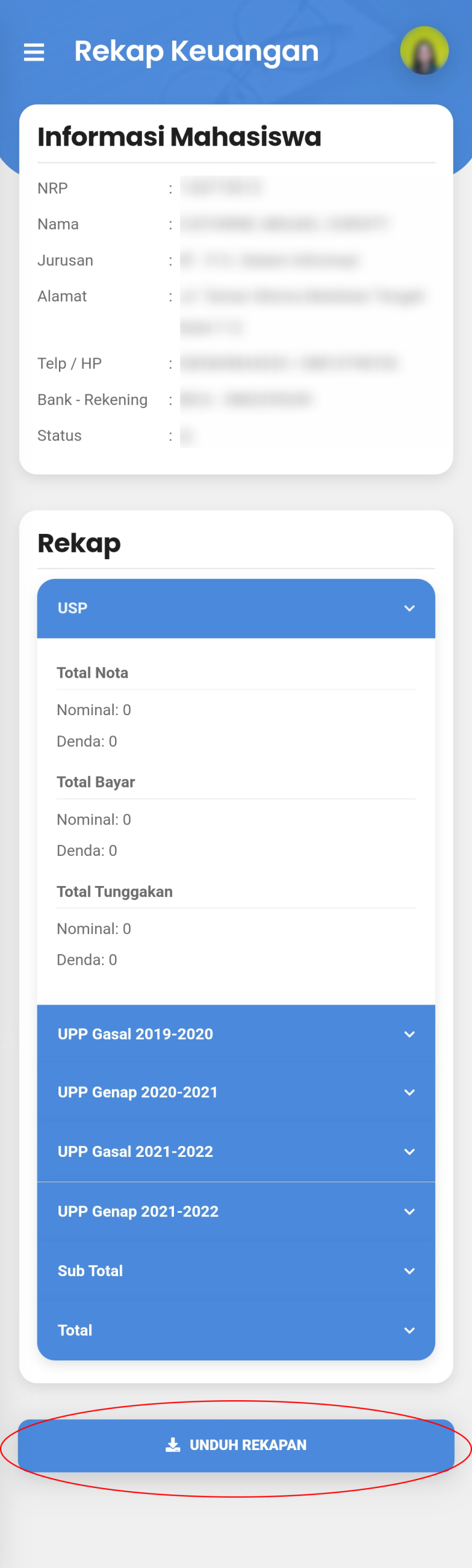 Step 3 - Mengunduh Rekap Keuangan (Mobile) 2