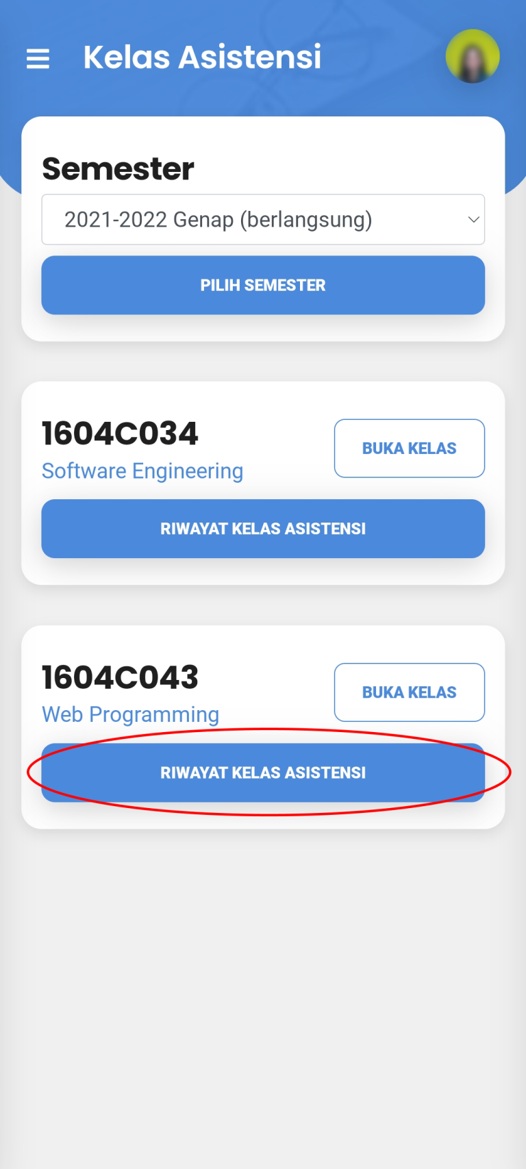 Step 4 - Riwayat Asistensi (mobile)