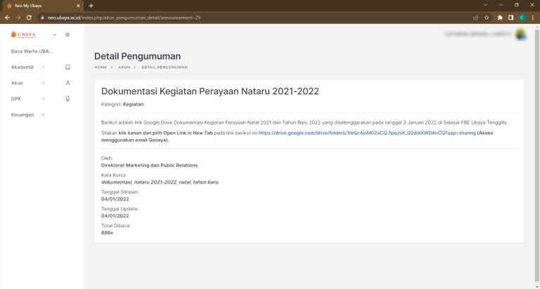 Step 5 - Melihat Pengumuman