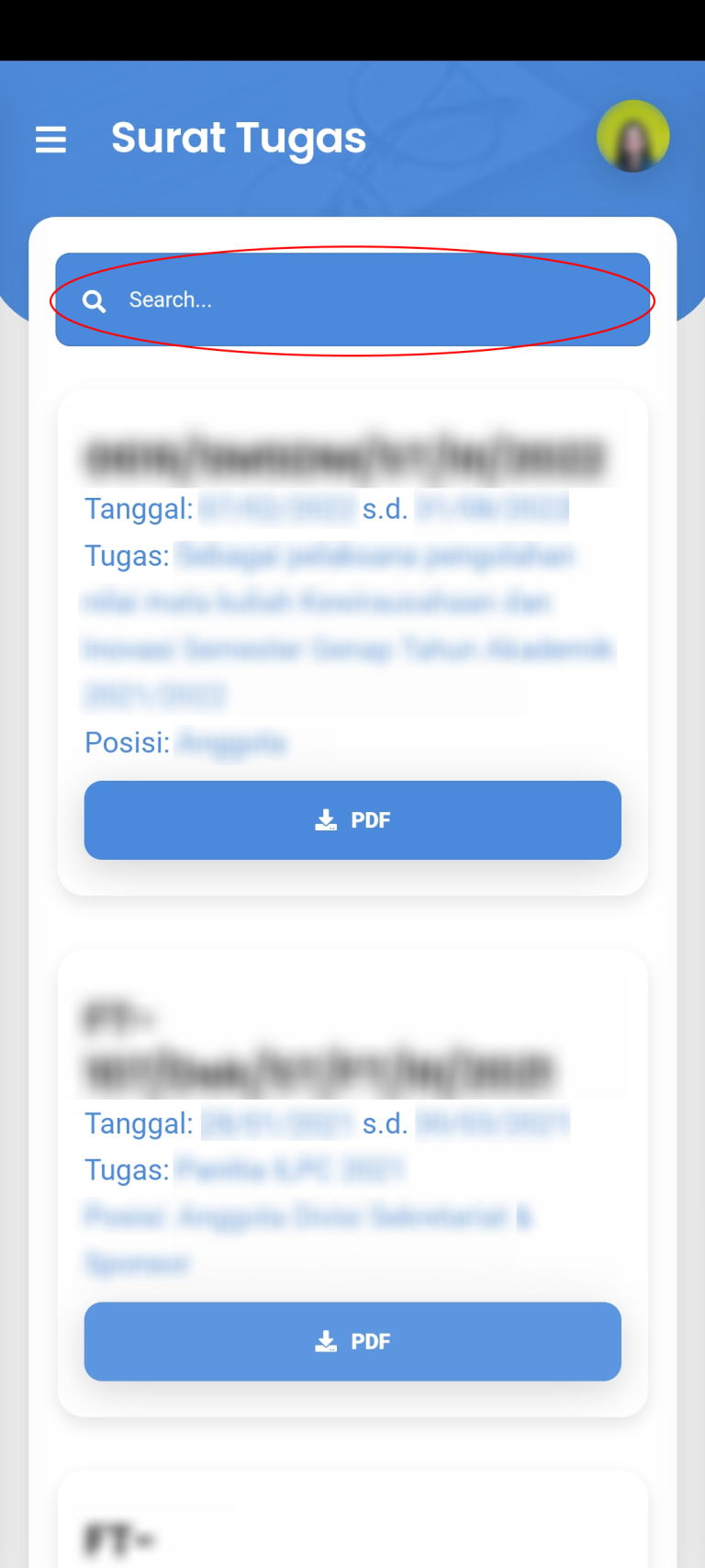 Step 4 - Mencari & Mengunduh ST Online (Mobile)