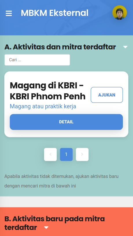 Contoh Pendaftaran MBKM Eksternal Jalur A - 2